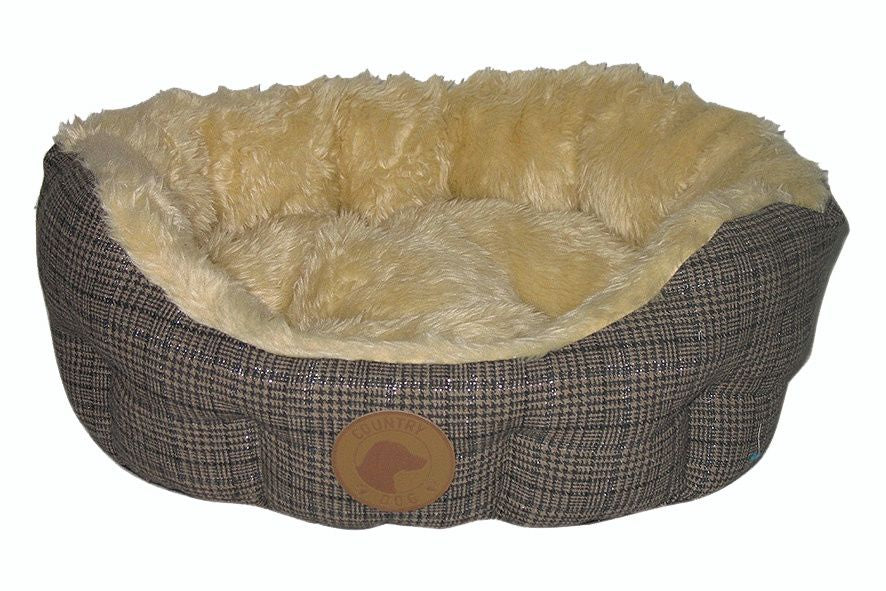 Hundekörbchen im Tweed Look
